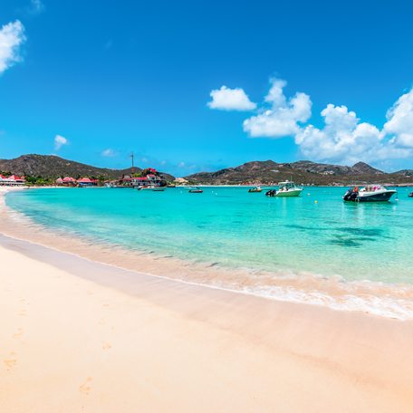 Sandy beach in the Caribbean