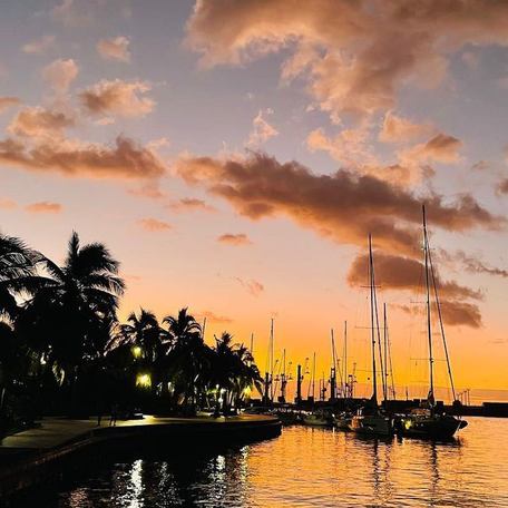 Tahiti - Pā'ōfa'i Gardens sunset