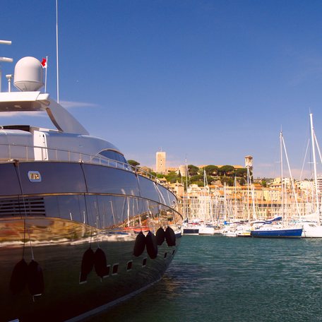 Charter yachts in Old Port of Cannes