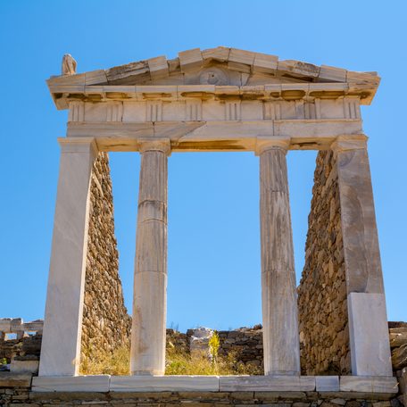 The ruins of an ancient temple in Greece
