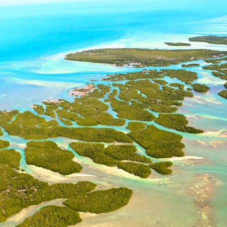 Bird's eye view of the Florida Keys
