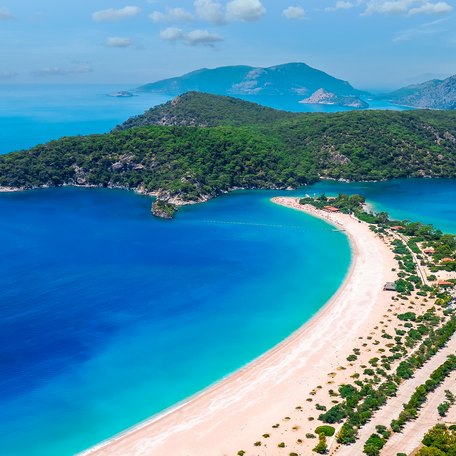 Aerial view of the Turkish coastline