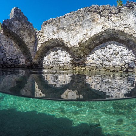 Turkish ruins set in water