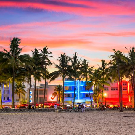 Miami Beach, Florida, USA at Ocean Drive.