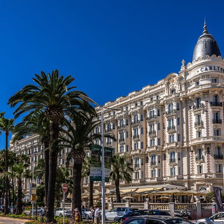 Exterior view of the Carlton Hotel in Cannes
