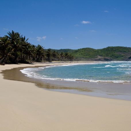 Sandy beach in Saint Lucia