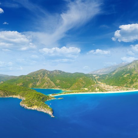 Aerial view of the Turkish coastline