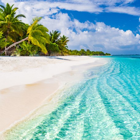 Deserted beach in the Bahamas