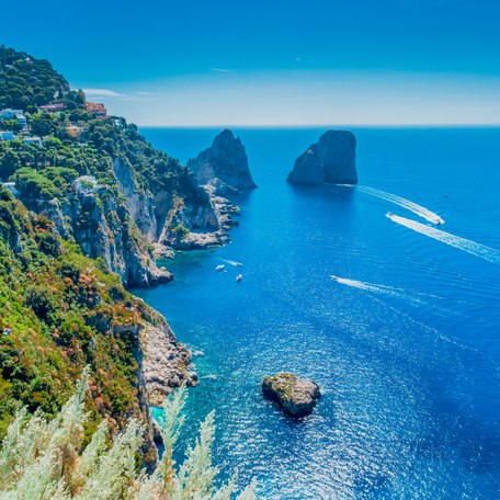 A rock formation off the coast of Capri