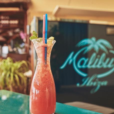 Iced drink from the Malibu's extensive beverages list 