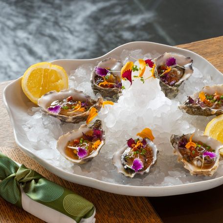 Plated oysters
