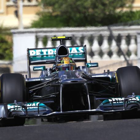 A Formula One race car in action during the Monaco Grand Prix