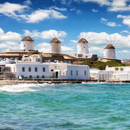 Cycladic Windmills overlooking the sea