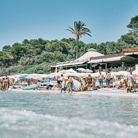 Las Salinas is filled with visitors who flock to the beach's chic beach bars