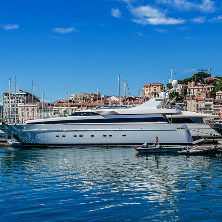 MIPIM yacht charters berthed in Vieux Port, Cannes