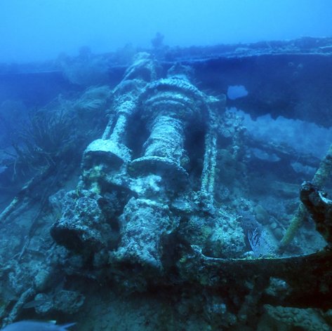 WWII shipwreck in the Solomon Islands