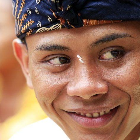 Smiling Indonesian boy