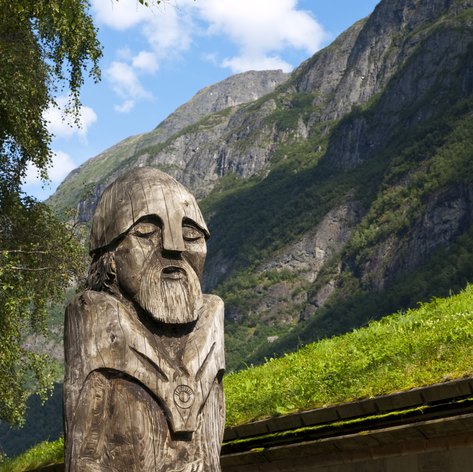 Wooden Viking Statue