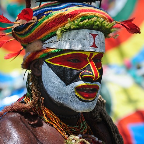 Papua New Guinea tribal man