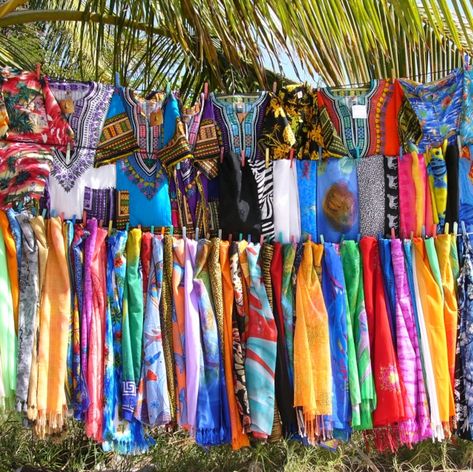 Colourful market stall in Antigua 