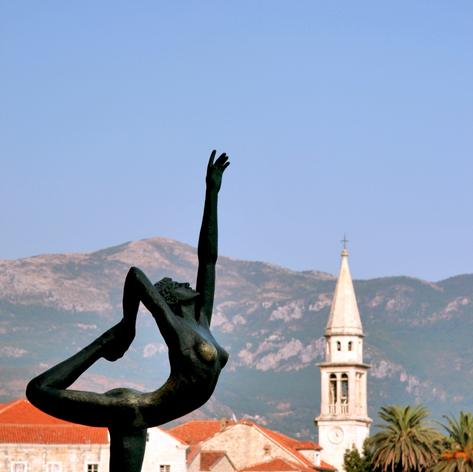 Statue on the Coastline of Budva