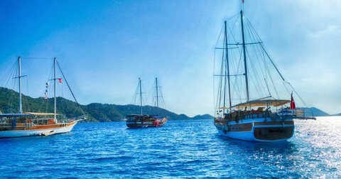 Turkish Gulets blue water cruising
