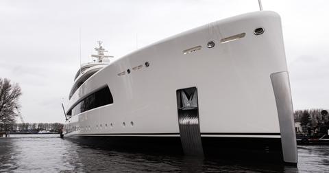 Feadship 819 (aka Project Galina) superyacht hits the water