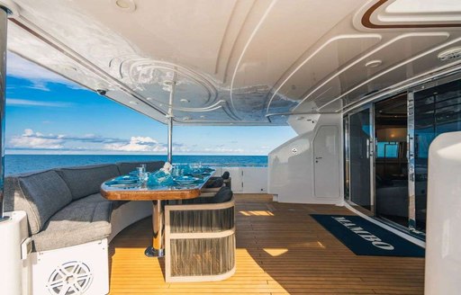 Charter yacht MAMBO exterior seating
