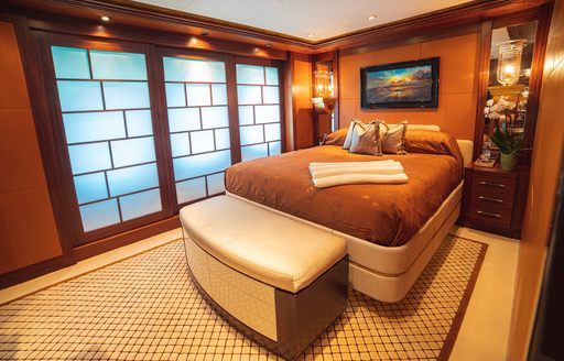 Double cabin onboard charter yacht TRIDENT
