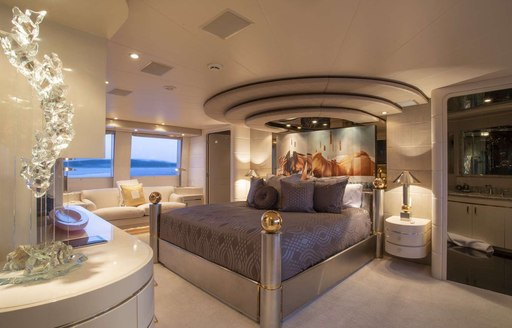 Main cabin on luxury yacht INVISION