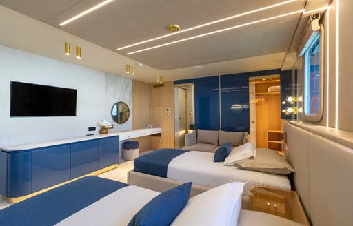 Twin cabin onboard charter yacht SCORPIOS