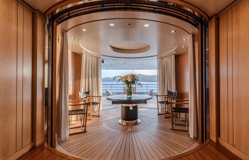 Charter yacht REBELS interior corridor