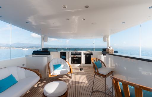 Super yacht charter RENEGADE sundeck overview