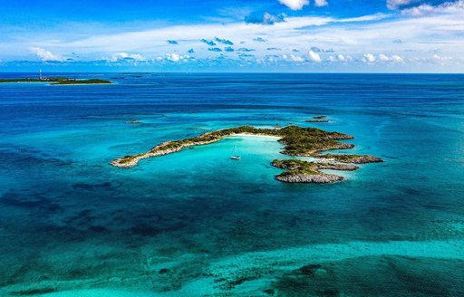 Drone shot of Allen's Cay 