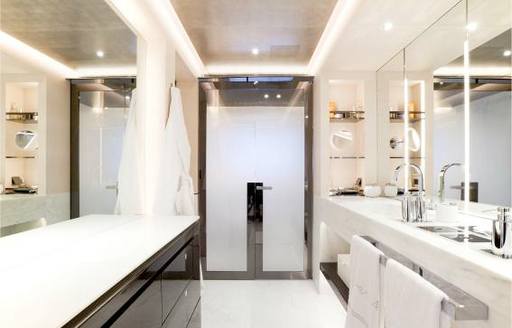 Ensuite facility onboard charter yacht ASLEC 4