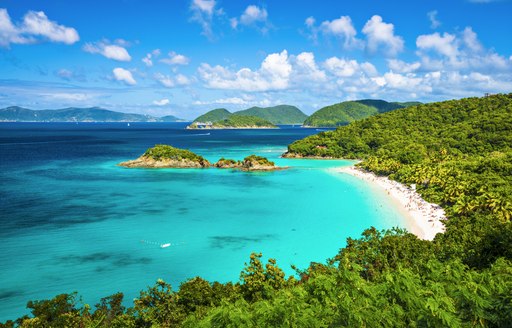 Overview of a stretch of Caribbean coastline