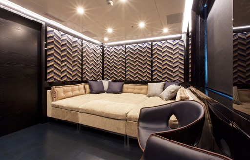 Sumptuous cinema room on MY MOONRAKER