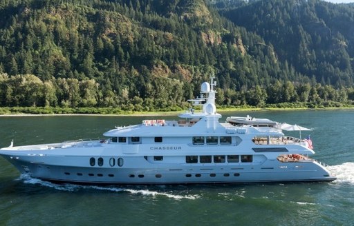 motor yacht Chasseur appears at the Antigua Charter Yacht Show 2016