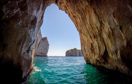 Entrance to the Blue Grotto in Capri, Italy