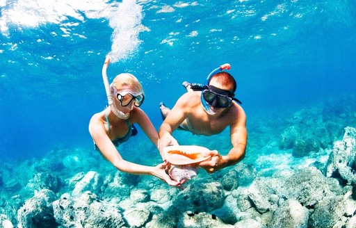 Charter guests exploring the waters off Saint Lucia