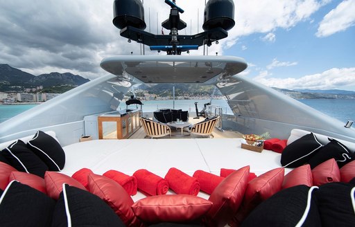 Sundeck on board charter yacht THE SHADOW