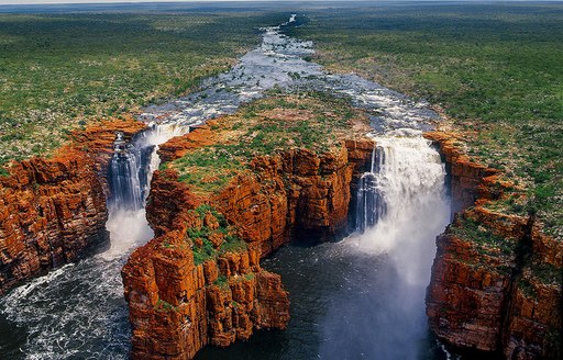 Water thunders down King George Falls in The Kimberley, Australia