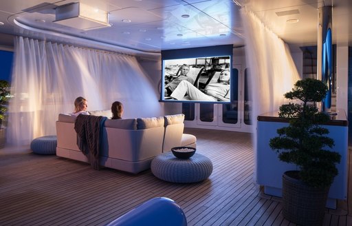 Main deck cinema, Turquoise yacht