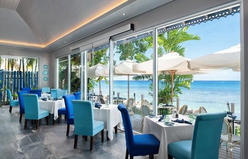 The Tides Barbados sea view dining area