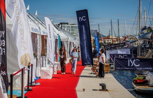 CROYA Charter Show exhibitor tents and visitors