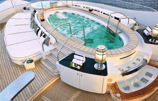 Jacuzzi pool on luxury yacht Phoenix 2