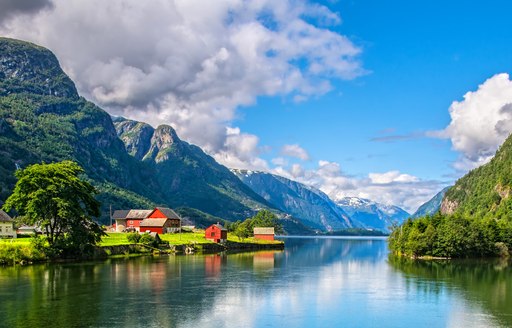 beautiful views of Fjord in Norway