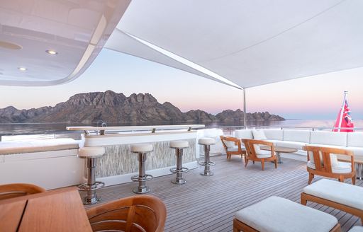 Charter yacht HH NOVERRA exterior seating area