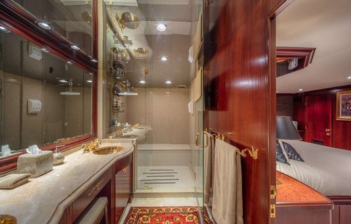 main en suite on luxury yacht blackwood