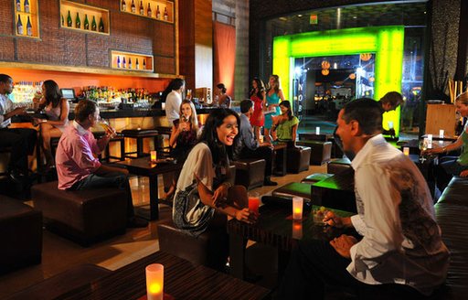 Interior of NOBU full of diners